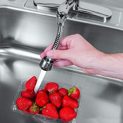 Robinet de cuisine finition chromée en acier inoxydable turbo flex 360 pour un nettoyage