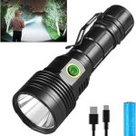 Lampe de poche led rechargeable ultra lumineuse de 30 000 lumens, charge rapide