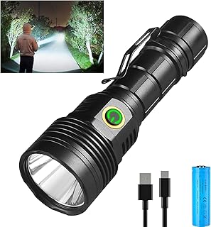 Lampe de poche led rechargeable ultra lumineuse de 30 000 lumens, charge rapide
