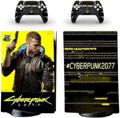 Autocollant en vinyle ps5 digital skin wrap cyberpunk - pour console playstation 5
