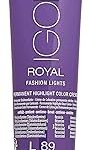 Schwarzkopf professional igora royal fashion lights crème colorante pour cheveux, rouge violet l-89