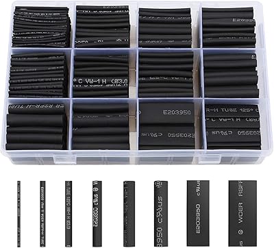 625 pièces de gaines thermorétractables, fil thermorétractable certifié ul, rapport 2:1, kit
