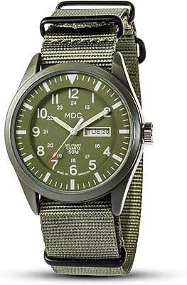 Mdc 12/24 heures montre militaire hommes tactique, montre-bracelet étanche 5atm, montre-bracelet analogique pour hommes avec bracelet en nylon. DIAYTAR COTE D'IVOIRE est une boutique en ligne généraliste qui propose plus de 300 000 références de produits, faisant d'elle la boutique leader en Cote d'Ivoire. Avec une gamme étendue de produits, les clients peuvent trouver tout ce dont ils ont besoin en un seul endroit. DIAYTAR COTE D'IVOIRE se distingue par son offre variée et son service de qualité.