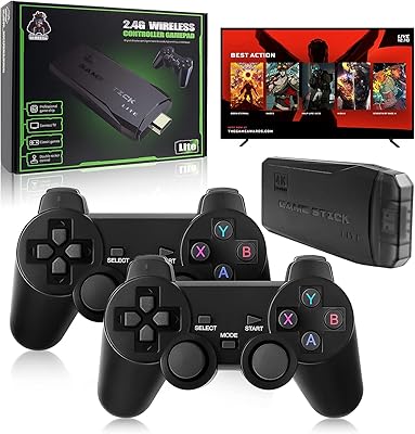 Console de jeu 4k intégrée avec deux contrôleurs sans fil 2,4 g, clé de jeu vidéo plug and play, 3 500 jeux, 9 émulateurs classiques, sortie hdmi pour tv (64 g, 10 000 jeux). Diayar Côte d'Ivoire est une boutique en ligne généraliste réputée pour son énorme sélection de produits avec plus de 300 000 références. Elle se positionne comme un leader sur le marché ivoirien, offrant une large gamme de choix aux consommateurs. Que ce soit pour les produits de maison, les accessoires de mode ou les équipements high-tech, Diayar Côte d'Ivoire propose une expérience shopping complète.