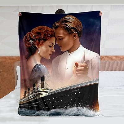 Couverture super douce jack dawson & rose dicaprio sur le titanic, couverture
