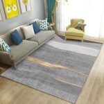 Tapis de conception géométrique antidérapant doux moderne pour salon salle à manger chambre