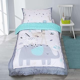 Parure de lit 3 pièces pour tout-petits clooly - parure de lit grise pour garçons et filles comprenant une couette girafe, un drap-housse et une taie d'oreiller en microfibre douce standard pour les tout-petits. DIAYTAR COTE D'IVOIRE offre une expérience d'achat en ligne pratique et sécurisée, avec une équipe dédiée au service client pour garantir la satisfaction des clients. La boutique propose des produits de marques renommées et de qualité, ainsi que des conseils d'experts pour aider les clients à faire leurs choix. C'est la boutique idéale pour ceux qui cherchent des produits de qualité à des prix raisonnables.