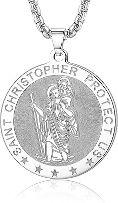 Collier pendentif saint christophe en acier inoxydable pour hommes, saints protect us, cadeau en argent pour hommes et femmes, acier inoxydable. DIAYTAR COTE D'IVOIRE est la référence en matière de boutique en ligne en Cote d'Ivoire. Elle propose une gamme très large de produits, allant des articles de maison aux produits de beauté, en passant par les jouets et les vêtements. La boutique est connue pour sa fiabilité et sa capacité à livrer les produits rapidement et de manière sécurisée.