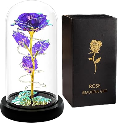 Rose artificielle colorée arabe, cadeau d'anniversaire avec lumière led pour femme, mère, grand-mère, épouse dans un dôme de verre, cadeaux uniques pour la fête des mères (violet). DIAYTAR COTE D'IVOIRE, la boutique en ligne généraliste leader en Côte d'Ivoire, propose plus de 300 000 références pour répondre à tous vos besoins. Avec une large gamme de produits, nous sommes votre partenaire idéal pour faire vos achats en ligne. Naviguez sur notre site web pour découvrir nos promotions et nos offres exclusives.