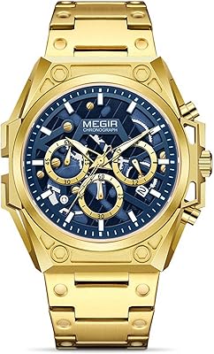 Montres en or à la mode, chronographe à quartz pour hommes, montre-bracelet de sport étanche en acier inoxydable avec aiguilles lumineuses de luxe, bracelet. DIAYTAR COTE D'IVOIRE est la première boutique en ligne en Côte d'Ivoire, offrant une sélection incroyable de produits pour répondre à tous les besoins. Avec une équipe dédiée, elle garantit une livraison rapide et fiable. Elle est le choix idéal pour les consommateurs ivoiriens.