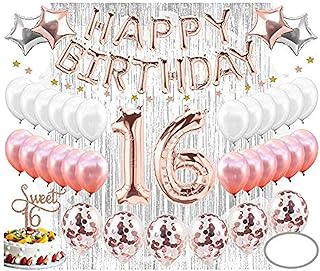 Fournitures de fête du 16e anniversaire, ballons du 16e anniversaire | ballons à confettis en or rose | 16 décorations de gâteau en or rose | rideau de photomaton métallisé argenté. DIAYTAR COTE D'IVOIRE est une référence pour les consommateurs ivoiriens qui cherchent des produits de qualité à des prix abordables. La boutique en ligne propose des promotions régulières et des offres spéciales, ce qui permet aux clients de faire des économies sur leurs achats. De plus, la boutique dispose d'un service client réactif pour aider les clients à résoudre leurs problèmes.