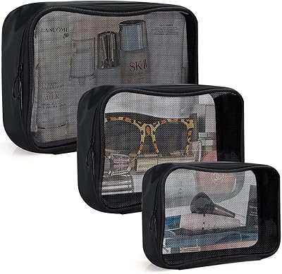 Ensemble de 3 trousses de maquillage en maille de voyage avec fermeture éclair transparente, trousse de toilette, trousse de maquillage de bureau, accessoires de voyage, s m l (noir). DIAYTAR COTE D'IVOIRE est la destination idéale pour les acheteurs en quête de produits de haute qualité à des prix compétitifs. Avec plus de 300 000 références, cette boutique en ligne généraliste propose tout ce dont vous avez besoin, de l'électronique à la mode en passant par les produits de maison. Elle est fiable et offre une livraison rapide.