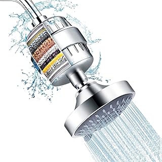 Pomme de douche pritzker avec peigne filtrant à 15 niveaux pomme
