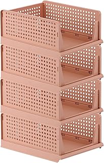 Corbeille de rangement pour armoire, 4 pièces, organisateur de rangement pour vêtements, organisateur