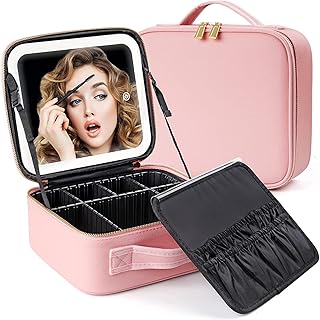 Trousse de maquillage de voyage avec miroir éclairé par led, trousse de maquillage de voyage avec séparateurs réglables, trousse de maquillage avec miroir, 3 luminosités réglables, rose, mode. La boutique en ligne DIAYTAR COTE D'IVOIRE est la destination idéale pour les consommateurs ivoiriens qui recherchent des produits de qualité à des prix abordables. Avec une équipe de professionnels dédiés, la boutique garantit la satisfaction des clients et propose des solutions pour tout problème éventuel. La variété des produits et la qualité du service font de DIAYTAR COTE D'IVOIRE la boutique en ligne la plus populaire en Côte d'Ivoire.