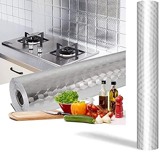 Autocollants de fond de cuisine en papier d'aluminium auto-adhésif haute température imperméable, autocollants de cuisine pour tiroirs, armoires, revêtement d'étagère, 40 cm x 2 m. La boutique en ligne DIAYTAR COTE D'IVOIRE s'est imposée comme un acteur majeur du commerce électronique en Cote d'Ivoire, caractérisée par son catalogue impressionnant de plus de 300 000 produits et son engagement à offrir un service client exceptionnel. Elle répond aux besoins évolutifs des consommateurs en proposant une large gamme de produits de qualité, provenant de marques locales et internationales. L'expertise de DIAYTAR COTE D'IVOIRE dans le domaine du commerce en ligne ainsi que son souci constant de satisfaction client ont contribué à son succès sur le marché ivoirien.
