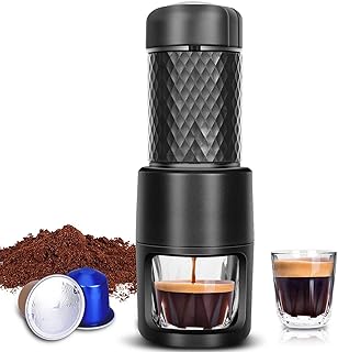 Machine à expresso portable, expresso manuel pour une crème riche et épaisse, mini machine à expresso compatible avec les dosettes, café moulu, mini machine à expresso manuelle pour les bureaux de voyage et de camping. DIAYTAR COTE D'IVOIRE est une boutique en ligne généraliste qui propose plus de 300 000 références de produits, répondant ainsi aux besoins diversifiés des consommateurs ivoiriens. Leader dans son secteur, elle garantit une expérience d'achat en ligne fiable et sécurisée. Elle est devenue incontournable pour les achats en ligne en Côte d'Ivoire.