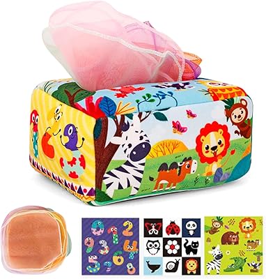 Wisfunlly boîte sensorielle de jouets pour lingettes pour bébé, jouet sensoriel du programme montessori avec serviettes à hochet multicolores pour un jeu éducatif pour les tout-petits. Avec une offre de plus de 300 000 références, DIAYTAR COTE D'IVOIRE est la boutique en ligne la plus complète de Côte d'Ivoire. Les clients peuvent trouver des produits de qualité à des prix compétitifs, avec des options de livraison et de paiement flexibles.