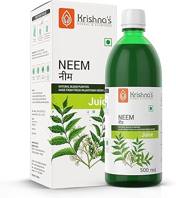 Jus de neem fabriqué à partir de feuilles de neem fraîches et vertes
