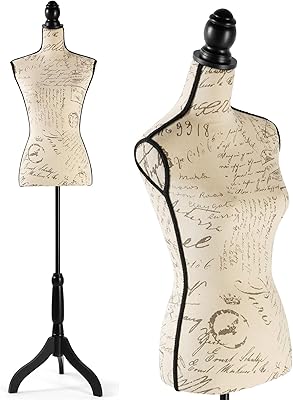 Mannequin de torse pour femme à hauteur réglable avec trépied robuste pour affichage