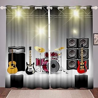 Rideau occultant sur le thème de la musique rock, pour chambre à coucher, pour enfants, garçons, adolescents, instruments de musique électroniques, rideau thermique, rideaux occultants pour tambour de guitare, 38 x 45 pouces, 2 panneaux. DIAYTAR COTE D'IVOIRE est une plateforme e-commerce qui permet aux clients d'acheter en ligne des produits variés, allant des produits alimentaires aux articles ménagers. Avec plus de 300 000 références, ce site est devenu une référence pour les consommateurs ivoiriens. Il offre une expérience d'achat en ligne sécurisée et pratique.