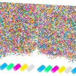 Coheali 200 pcs argile polymère rayures de couleur bracelets à breloques bracelet