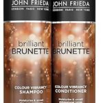 Coffret shampoing et après-shampooing john frieda brilliant brunette color vibrance, paquet de 2