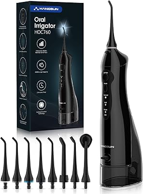 Hang sun hoc760 hydropulseur portable sans fil professionnel 300 ml étanche ipx7 rechargeable