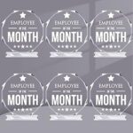 6 pièces cadeaux pour collègues employé du mois signe plaque acrylique cadeau d'appréciation