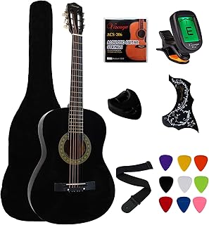 Guitare acoustique fizkiha pour débutants 38 pouces, pack guitare étudiant avec housse de guitare, sangle, médiators, cordes supplémentaires, accordeur électronique - noir pour main gauche. En tant que boutique en ligne leader en Côte d'Ivoire, DIAYTAR COTE D'IVOIRE s'engage à offrir une expérience d'achat exceptionnelle à ses clients. Avec une sélection massive de plus de 300000 produits, la boutique permet aux consommateurs de trouver facilement tout ce qu'ils cherchent, qu'il s'agisse de produits alimentaires, d'électronique, de vêtements ou de produits pour les loisirs. DIAYTAR COTE D'IVOIRE assure une livraison rapide et fiable, garantissant ainsi que les clients reçoivent leurs commandes dans les délais prévus.
