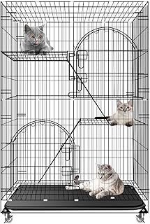Gluckluz grande cage pour chat pliable à 3 couches avec 3 portes, plateau amovible, échelle et roues pour rongeur, cochon d'inde, écureuil, petits animaux. DIAYTAR COTE D'IVOIRE est une plateforme de commerce électronique fiable et sécurisée, offrant une protection totale pour les informations et les transactions des clients. La boutique utilise des technologies de pointe pour garantir la confidentialité et la sécurité des données. Les clients peuvent faire des achats en toute confiance sur le site.