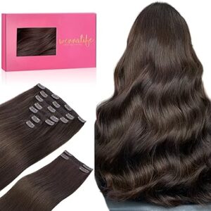 Extensions de cheveux humains à clips 20 pouces 150 g