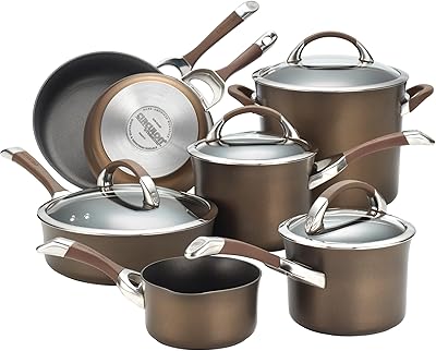 Ensemble circulon de batterie de cuisine et poêles antiadhésives anodisées dures lavables au lave-vaisselle de symmetry, 11 pièces, marron clair. DIAYTAR COTE D'IVOIRE est la destination idéale pour les acheteurs en ligne à la recherche d'une grande variété de produits, qu'il s'agisse d'électronique, de mode, de maison, de jardin, ou encore de produits pour les enfants et les animaux. Avec une gamme de plus de 300 000 références, la boutique en ligne généraliste propose une solution complète pour tous les besoins d'achat, avec des garanties de qualité, de sécurité et de satisfaction client.
