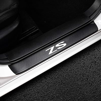 4 pièces de plaques de seuil de porte de voiture en fibre