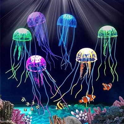 Méduses artificielles, delfino 6 pièces décorations d'aquarium à effet lumineux, méduses en silicone, fournitures de méduses flottantes pour la décoration d'aquarium. Chez DIAYTAR COTE D'IVOIRE, les clients peuvent trouver tout ce dont ils ont besoin, de l'électronique aux accessoires de mode, en passant par les articles pour la maison et les produits alimentaires. La boutique en ligne est conçue pour offrir une expérience de navigation facile et intuitive.
