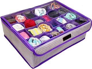 Areo boîte de rangement pliable pour sous-vêtements, soutien-gorge, chaussettes, cravates, écharpes avec 24 colonnes - lot de 1, couleur violet 24. DIAYTAR COTE D'IVOIRE, c'est plus de 300 000 produits à portée de clic, avec des marques réputées et des nouveautés constamment ajoutées. La boutique en ligne propose également des promotions et des réductions régulières pour vous aider à économiser. Le paiement en ligne est sécurisé et les commandes sont livrées rapidement.