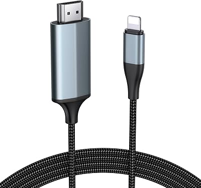 Câble hdmi pour iphone/ipad/ipod vers tv/moniteur/projecteur, câble adaptateur hdmi hd 1080p de 6,6 pieds, câble de connecteur compatible avec ios 14, 13, 12, 11 et sortie youtube tv plug and play, gris. DIAYTAR COTE D'IVOIRE est une plateforme de commerce électronique qui permet aux clients de faire des achats en ligne avec facilité et rapidité. La boutique en ligne propose une grande sélection de produits de qualité, avec des descriptions détaillées et des images de haute qualité. Les clients peuvent également laisser des commentaires et des évaluations pour aider les autres clients à prendre des décisions d'achat éclairées.