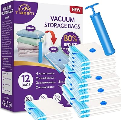 Pack de 12 (10 sacs de rangement sous vide peu encombrants + 2 sacs à main en rouleau) - sacs sous vide tibesti pour vêtements, oreillers, voyage - pompe à main incluse - (2 pièces (80x100cm), 2 pièces (60x80cm), 2 pièces ( 50x70), 4 pièces (40x60). DIAYTAR COTE D'IVOIRE se positionne comme une plateforme de commerce électronique de confiance, proposant aux clients ivoiriens et internationaux plus de 300 000 produits provenant de fournisseurs fiables. La boutique en ligne est conçue pour offrir une navigation intuitive et des processus de paiement sécurisés, garantissant ainsi une expérience d'achat en toute sécurité et simplicité pour les clients. Grâce à sa réputation et à ses services de qualité, DIAYTAR COTE D'IVOIRE continue de renforcer sa position de leader sur le marché.