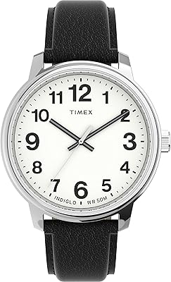 Montre timex easy reader 43 mm pour hommes, montre easy reader avec bracelet