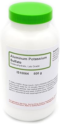Qualité laboratoire, sulfate d'aluminium et de potassium 12 hydratation, 500 g - groupe