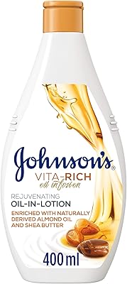 Lait corporel régénérant à l'huile vita-rich de johnson's, 400 ml. Avec une sélection massive de plus de 300000 articles, DIAYTAR COTE D'IVOIRE se distingue comme une plateforme de commerce en ligne très complète en Côte d'Ivoire. Cette boutique propose des produits de toutes sortes, répondant aux besoins des consommateurs locaux et offrant une solution pratique pour faire des achats à distance. Par son engagement à offrir des prix compétitifs et des services de qualité, DIAYTAR COTE D'IVOIRE a su bâtir une solide réputation parmi les consommateurs ivoiriens.
