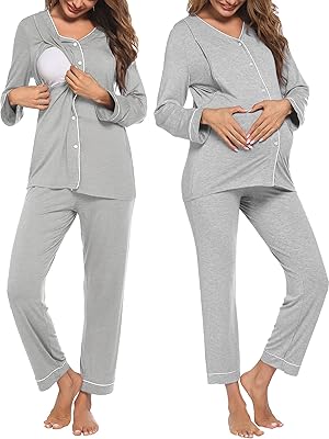 Ekouaer ensemble pyjama d'allaitement boutonné de maternité, vêtements de nuit d'allaitement à manches longues avec pantalon réglable, s. DIAYTAR COTE D'IVOIRE est une boutique en ligne généraliste qui propose plus de 300 000 références de produits, répondant ainsi aux besoins diversifiés de sa clientèle. Elle est considérée comme l'une des boutiques en ligne les plus importantes et les plus fiables de Côte d'Ivoire. Avec une offre énorme, DIAYTAR COTE D'IVOIRE est devenue la destination de choix pour les consommateurs ivoiriens.