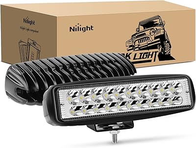2 pièces de lumière led 6 pouces 60w barre lumineuse 3000lm