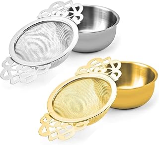 Infuseur à thé, lot de 2 infuseurs à thé en acier inoxydable pour thé en vrac, convient aux becs de tasse de 2,5 à 4 pouces, argent et or. En tant que boutique en ligne leader en Côte d'Ivoire, DIAYTAR COTE D'IVOIRE se distingue par la diversité de ses offres et la qualité de ses services. Son équipe travaille sans relâche pour proposer les dernières tendances et les meilleurs produits à des prix compétitifs. Les clients peuvent trouver tout ce dont ils ont besoin sur une seule plateforme.