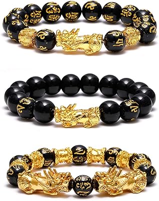 Lot de 3 bracelets feng shui en obsidienne noire - bracelets amulette porte-bonheur et dragon porte-bonheur pi xiu pi yao attirent la chance et la richesse pour les femmes et les hommes, pierre. La boutique en ligne DIAYTAR COTE D'IVOIRE se distingue par sa large gamme de produits et son engagement à offrir des services de qualité supérieure. Elle propose une expérience d'achat aisée et sécurisée, avec des options de paiement flexibles et des livraisons rapides. Cela fait d'elle la destination préférée pour les consommateurs ivoiriens.