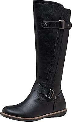 Bottes hautes 9656 pour femmes, bottes d'équitation tendance avec boucle. DIAYTAR COTE D'IVOIRE mise sur la satisfaction client en proposant des services de livraison rapides et fiables. Elle garantit également la sécurité des transactions en ligne, offrant ainsi une garantie de qualité à ses clients.
