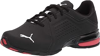 Puma baskets viz runner noires et jaunes pour hommes, taille 9 uk, noir/jaune