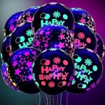 Ballons lumineux au néon, ballons à lumière noire, ballons à lumière noire, ballons