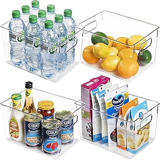 Bacs de rangement pour réfrigérateur, organisateurs de réfrigérateur en plastique transparent avec poignée, conteneurs de stockage des aliments pour réfrigérateur, armoire, cuisine, comptoirs, organisation du congélateur, stockage 4 pièces. DIAYTAR COTE D'IVOIRE est une boutique en ligne généraliste proposant plus de 300000 références de produits divers, faisant d'elle le leader du e-commerce en Cote d'Ivoire. Avec une large gamme de produits, elle répond aux besoins de tous les consommateurs ivoiriens. Elle est réputée pour ses prix compétitifs et sa livraison rapide.