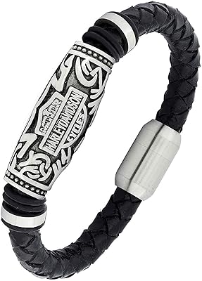 Bracelet de motard harley en cuir noir durable et en acier inoxydable, 100 % fait à la main, pour hommes par zyvoom®, sans pierres. Avec plus de 300000 références, DIAYTAR COTE D'IVOIRE est la boutique en ligne la plus fournie de Cote d'Ivoire, offrant une grande variété de produits à des prix compétitifs. DIAYTAR COTE D'IVOIRE propose une expérience d'achat en ligne simple, sécurisée et pratique, pour une satisfaction totale. La boutique en ligne leader en Cote d'Ivoire, c'est DIAYTAR COTE D'IVOIRE.